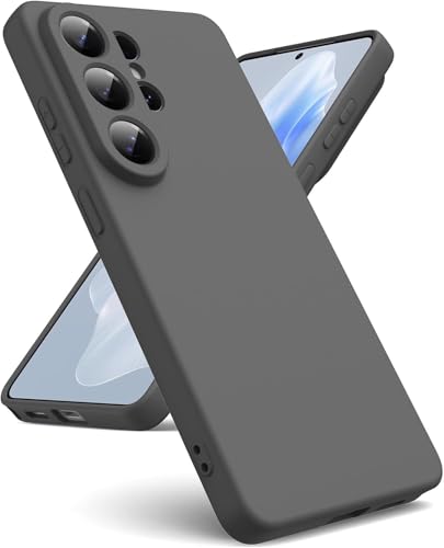 Image of DIZORO Microfiber Candy Case Compatible with Samsung S26 Ultra 5g Smooth Touch Cushion Liquid Soft Silicone Gel Rubber Phone Cases Non-Slip Full Body Protective Shockproof Back Cover (Space Grey)