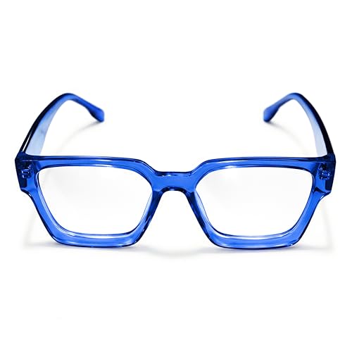 Image of livho Oversized Eyewear Frame for Woman and Men - Rectangle Fashion Glasses for Computer, Chic Preppy Frame