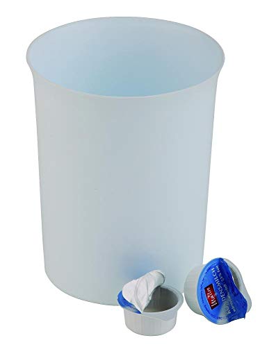APS 2038 Tischrestebehälter, Tischmülleimer, Tischabfalleimer, 0,9 Liter, Ø 11 cm, Höhe 14 cm, Polypropylen, weiß