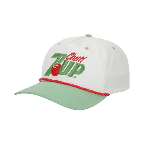 7UP Cherry 7UP Logo White & Green Retro Grandpa Rope Hat