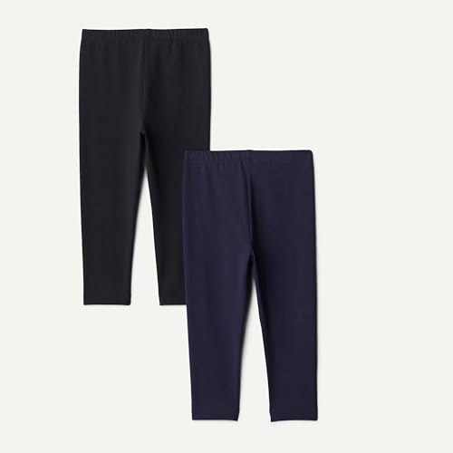 Image of Amazon Essentials Girls' Cotton Stretch Leggings, Multipacks