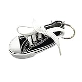 YIQPKUM Funny Mini Sneaker Keychains Canvas High-Top Shoes Keyring for Women Purse Car Keys Accessories Charms Gifts (Black)