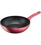 ティファール 炒め鍋 28cm 深型 中華鍋 IH ガス火対応 PFOAなどの有害物質不使用 こびりつきにくさ長持ち 「IHルージュ･アンリミテッド ウォックパン」 レッド G26219