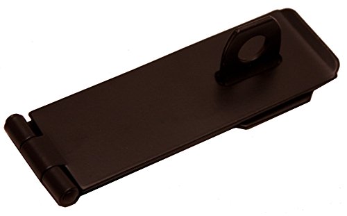 Quality Ironmongery HAS0005AMZ Safety Hasp & Staple, Black, 102 mm