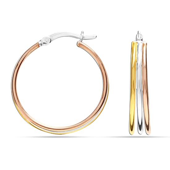 See full amazon price history chart for Amazon Brand - Nora Nico 925 Sterling Silver BIS Hallmarked Jewelry Italian Three-Tone Click-Top Hoop Earrings for Women Amazon Brand - Nora Nico 925 Sterling Silver BIS Hallmarked Jewelry Italian Three-Tone Click-Top Hoop Earrings for Women (B0BV2J95S4) Amazon Price History, Amazon Price Tracker