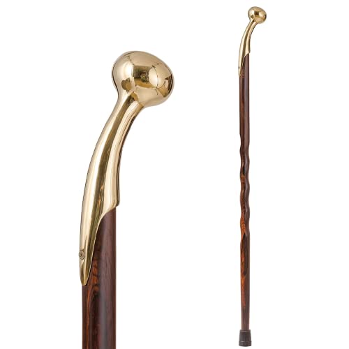 Brazos Cocobolo Hame Top Walking Cane, Handcrafted Wood Cane, Wooden Walking Canes for Men and Women, Made in the USA by Brazos, 37 Inches, Natural, (502-3000-0192)