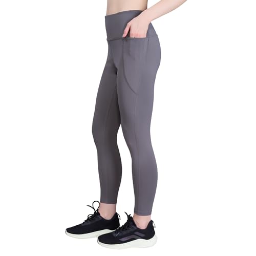 Image of HERSENSE Women's High Waisted Leggings with 2 Deep Pockets | Stretchable Activewear Tights for Gym, Yoga, Running & Workout | Comfortable Fit Black