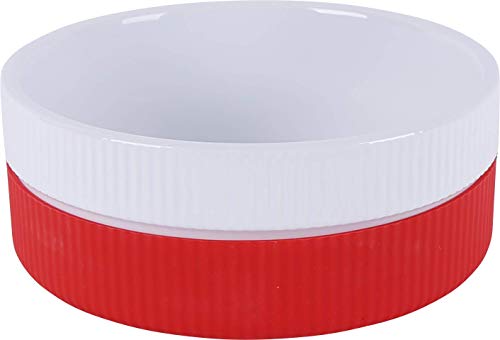 プラッツ (PLATZ) PLATZ PET SUPPLISES&FUN(プラッツ) 犬用食器 Colore(コローレ) 本体+デイリーカラーリムセット サングリアトマト M サイズ ペット用 Mサイズ