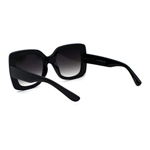 Womens Mod Thick Plastic Rectangle Butterfly Sunglasses4