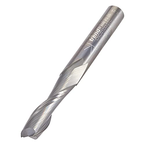 Trend CNC Spiral Up-Cut Router Cutter, 8mm Shank, 8mm Cut Diameter & 32mm Cut Length, Two Flute, Solid Tungsten Carbide, CNC/010X8STC