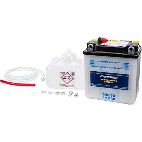 WPS Western Power Sports Conventional 6V Standard Battery with Acid Pack Cover
