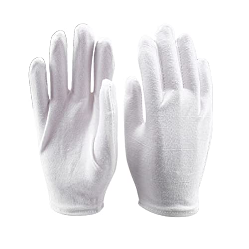 Minkissy 6pcs White Cotton Gloves Moisturizing Gloves Overnight Cosmetic Moisturizing Gloves for Dry Hands Women and Men ( White )