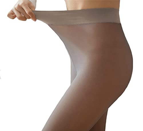 Image of Pnadty Women's High Waisted Velvet Warm Elastic Tights Winter Fleece Lined Thick Leggings Pants