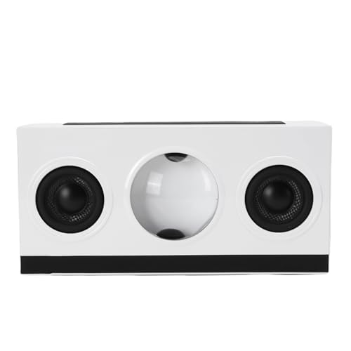 ZASCHMOY Altavoz Bluetooth Ferrofluid: Potente Altavoz Magnético de Graves con Luces LED, Reloj Despertador Inteligente, Bluetooth 5.3, Compatibilidad con USB y Tarjeta de Memoria (White)