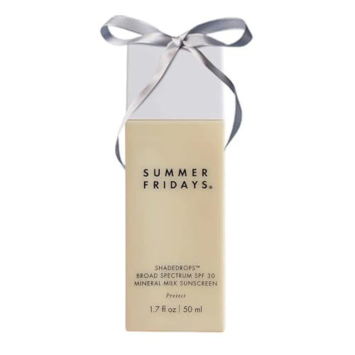 Summer Fridays ShadeDrops Broad Spectrum SPF 30 Mineral Milk Face Sunscreen with Zinc Oxide - Lightweight, Moisturizing Formula with a Soft, Natural Finish (1.7 Fl Oz)