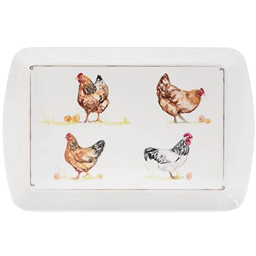 Country Life Plateau à goûter Motif poules