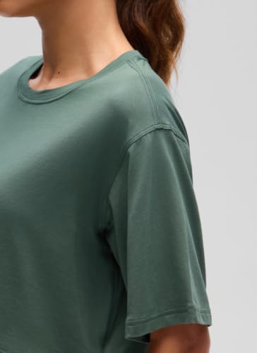 Image of CRZ YOGA Pima Cotton High Neck Crop T-Shirt