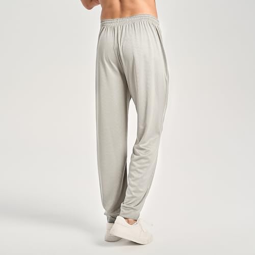 3PC Men's Tapered Jogger Pants with Zipper Pockets - Snag-Proof Mesh Fabric, Breathable for Sports & Casual Wear3