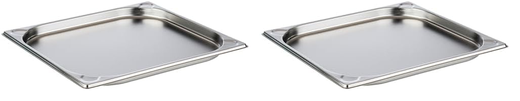 APS 81700 GN 2/3 Behälter, Edelstahl, 35,4 x 32,5 cm, Tiefe 20 mm, 1,5 Liter (Packung mit 2)
