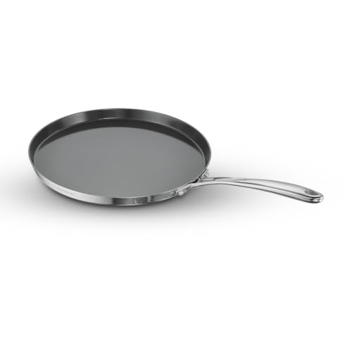 Image of TRAMONTINA Fusao Healthy Triply Ceramic 28cm Dosa Tawa | Non Toxic (PFAS /PTFE /PFOA Free) Dosa Tawa | Uttapam Tawa | Roti Tawa | Parantha | Induction Friendly I 10 Year Warranty