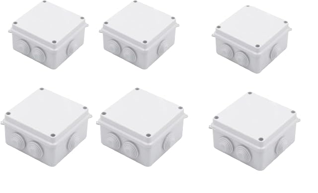 Secure FIRE IP65 Junction Box, IP65 Joint Box Outdoor Electrical Engineering Box General Weatherproof Surface Mount Junction Box Suitable for Various Switch Boxes Cabinets and Junction Boxes (6)