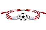 2026 World Cup Soccer Bracelet, adjustable braided cord with soccer charm, sports-themed friendship bracelet - match day fan bracelet, suitable for fans from the USA, Mexico, Canada, Argentina, and Brazil, gift for women men (England)