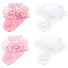 4 Pairs C: 2 Pairs White & 2 Pairs Pink