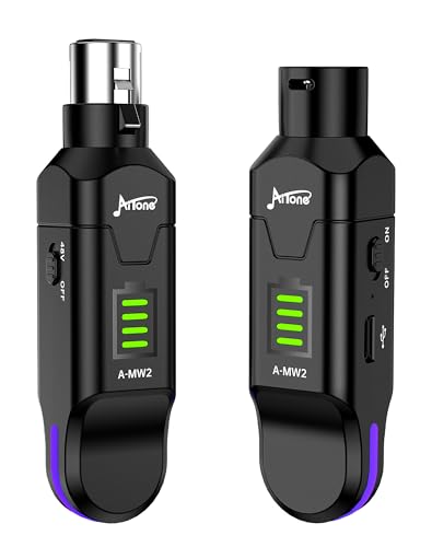 AITONE Wireless XLR Microphone System with Phantom Power
