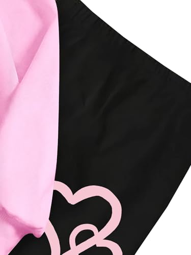 Image of Girls 2 Piece Outfits Long Sleeve Crew Neck Bow Sweatshirt Top and Flare Pants Set