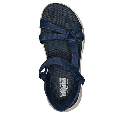 Skechers SKECHERS Women's GO Walk Flex Sandal - Illuminate Hands Free Slip-ins Fisherman, Navy, 9
