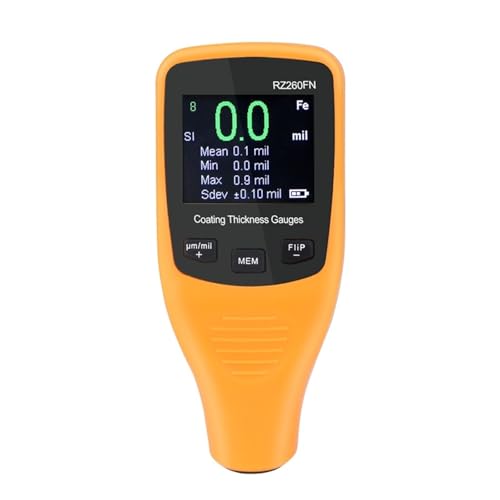 Medidor digital de espesor de revestimiento para automóvil, medidor de pintura 50mil 1250um Fe y NFe, mini medidor de grosor de revestimiento miniatura 1
