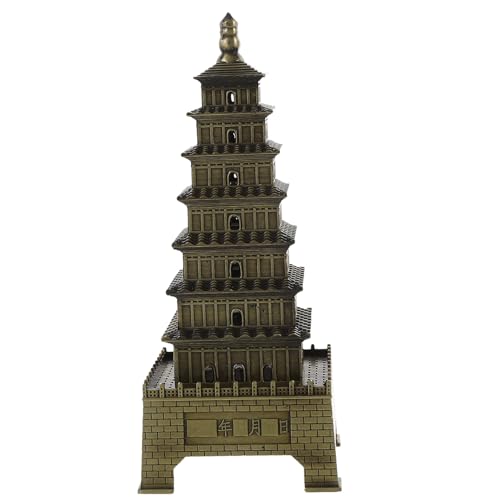 MOTHNUR 属製西安大雁塔模型置物 色 旅行記念品 屋内外兼用卓上装飾 省スペース ガーデン オフィス バルコニー適用