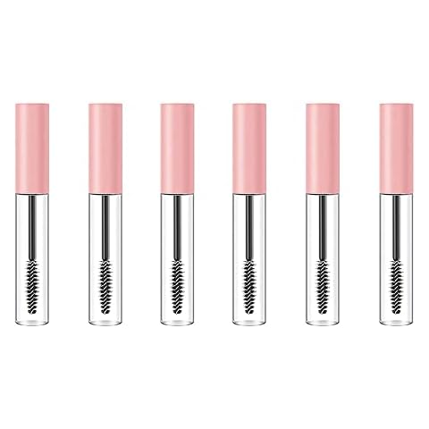Pack of 6 Mascara Empty Bottle Reusable Eyelash Cream Container Empty Mascara Tube with Eyelash Wand for Diy Cosmetics Mascara 10ML Cover