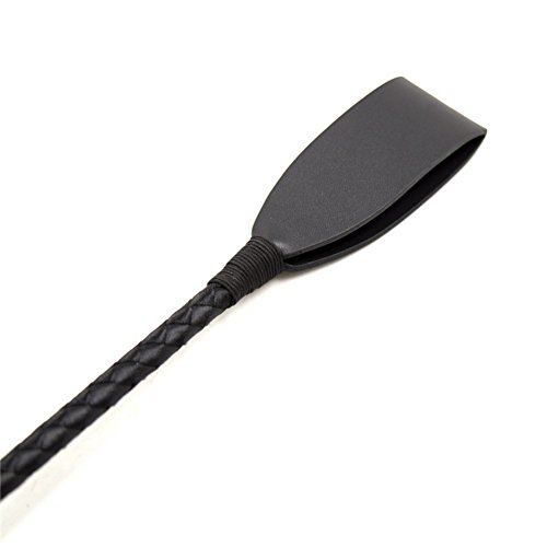 ROARINGWILD Quality Fine Leather Braided 24 Inches Long Riding Crop/Whip - Thumbnail 2