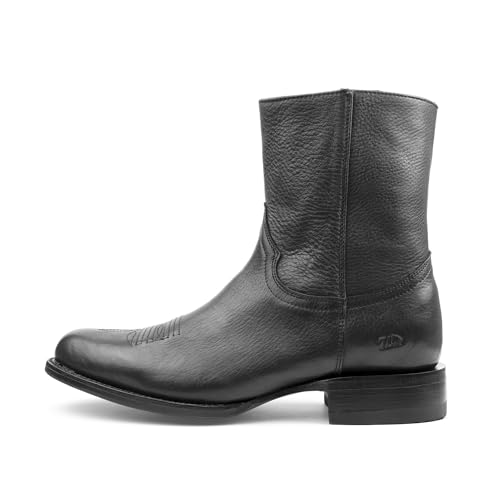 Image of 7L SIETE LEGUAS - Men's Leather Cowboy Zip Boot with Leather Sole style 11200