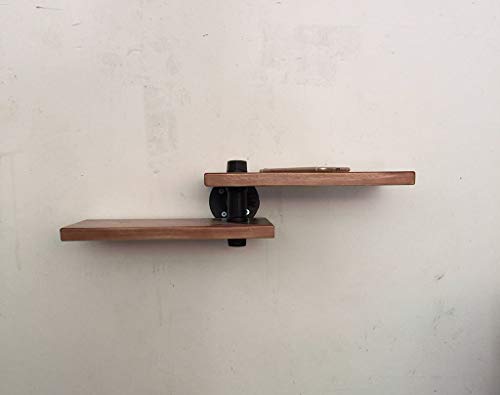 Étagère murale en bois massif et pipe à eau MU pour déco bar