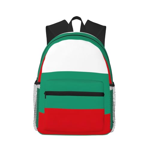 Sac à dos drapeau bulgare noir léger et unisexe taille unique