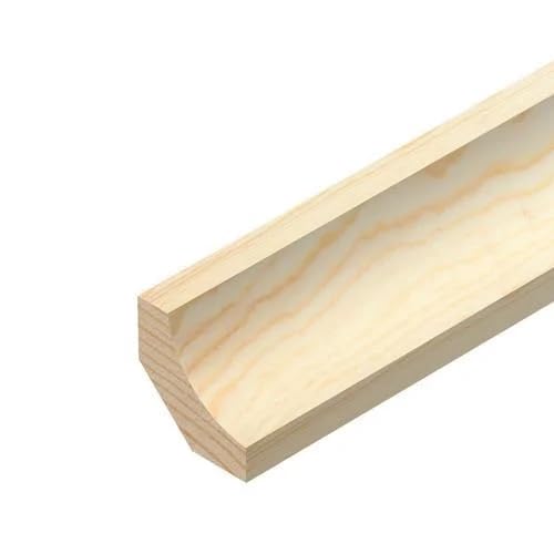 42mm Scotia Coving Pine decorative trim moulding beading wooden timber edging (1, 80cm Long)
