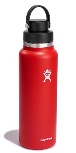 Image of Hydro Flask Water Bottle - Insulated Stainless Steel - Wide Mouth Chug Lid, Non Spill, Leakproof in 40 Oz Goji