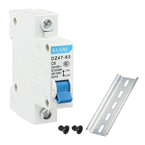 Tool parts Miniature Circuit Breaker Low Voltage AC 6A 230/400V 1 Pole DZ47-63 C6