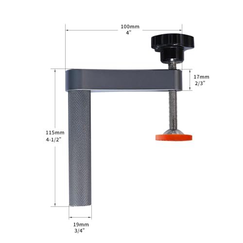 RUITOOL Bench Dog Clamp，3/4"（19mm）Holdfast Dog Hole Clamp，Adjustable MFT Table Aluminum Alloy Securing Down Clamps for Woodworking Tools - 2 Pack