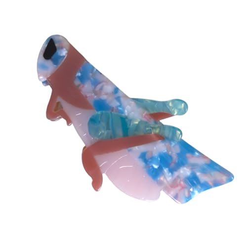Cute Grasshopper Hair Clip,Acetate Hair Clip,Small Claw Clip for Women, 1 Count (Pack of 1)