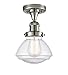 Innovations 517-1CH-PN-G324-LED Olean 1 Light Semi-Flush Mount Part of The Franklin Restoration Collection, Polished Nickel