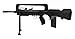 FAMAS Soft Air Foreign Legion Electric Powered Airsoft Rifle with Adjustable Hop-Up, 380-420 FPS, Multi-Color (40901)