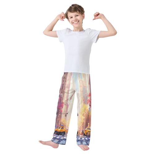 Boys' Pants New York City House Long Bottoms Jogger Pants Elastic Waist Trousers with Pockets S-XL2