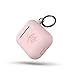 Produktbild turtleandcase Silikonhülle Kompatibel mit AirPods 1 & 2 Hülle, Stoßfeste Schutzhülle, mit Karabiner, Unterstützt kabelloses Laden für AirPods 1 & 2 (Sand Pink)