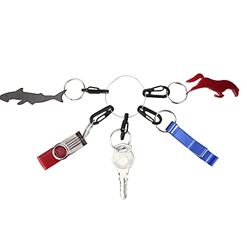 Swatom Mini Alloy Carabiner Clip Tiny Spring Snap Hook Carabiners For Paracord Backpack Camping Bottle Using Keychains Accessories #TOP2