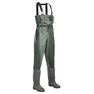 Vissende Borstwaders, Jachtwaders Met Cleat Sole Bootfoot Wading Riem Lichtgewicht Nylon Waterdichte Mens Dames,Groen,41EU