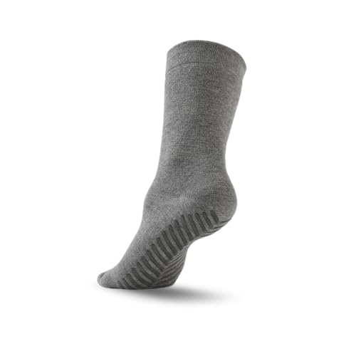 Image of Gripjoy Grip Socks for Women, Grippy, Non Slip, Gripper Socks for Women & Men, Pilates, Yoga, Hospital, 3 Pairs, Crew