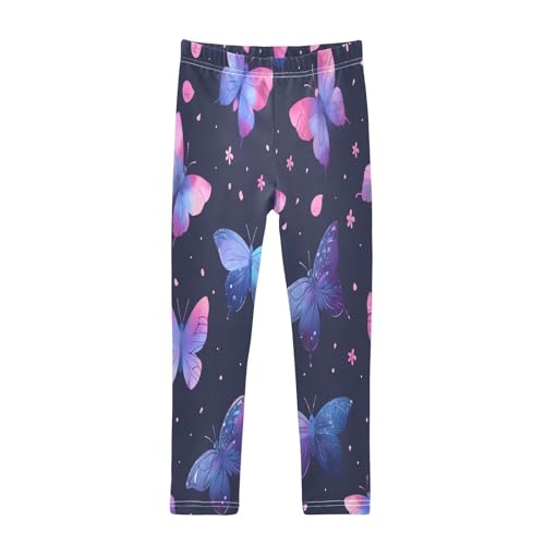 Toddler Girls Leggings Printed Yoga Pants Leggings Blue Pink Butterfly for Kids